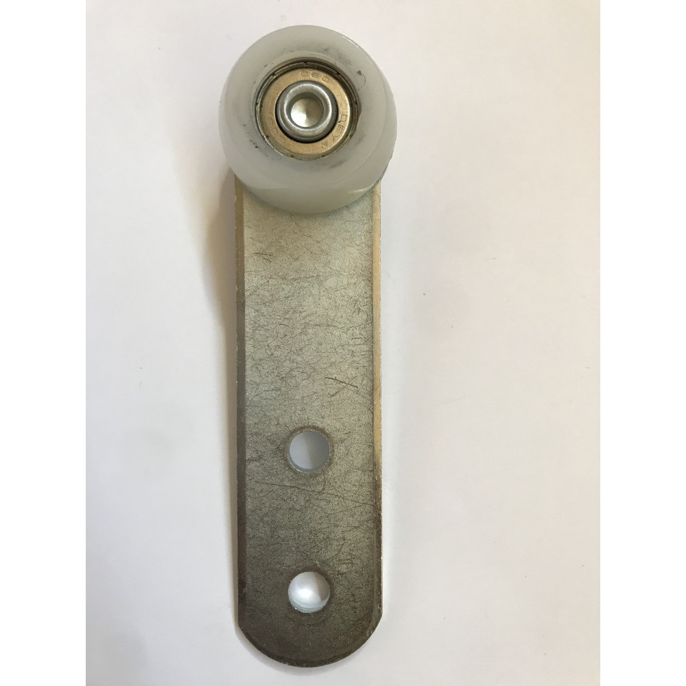 Roller with cut wheels and rivet mountings