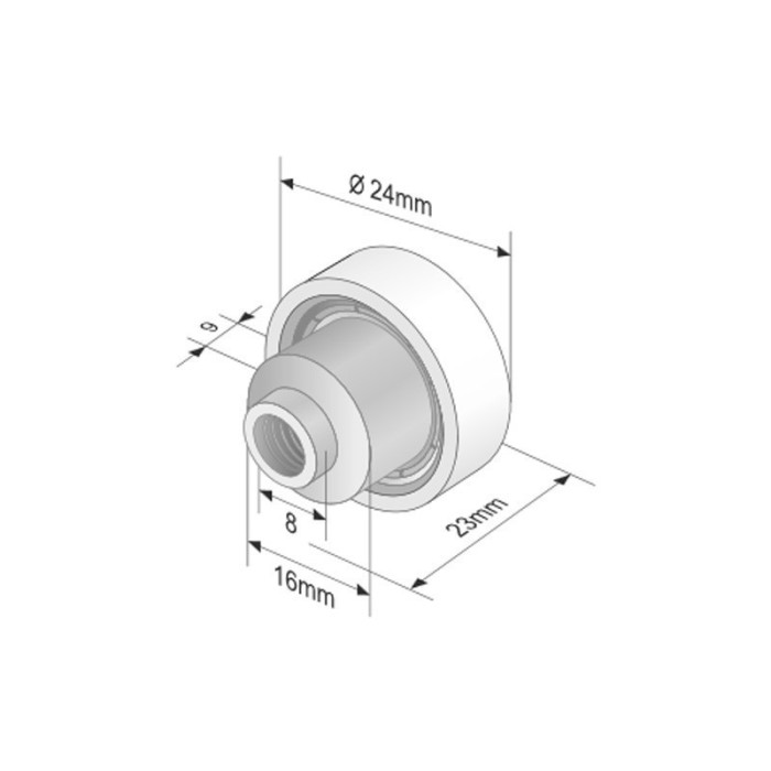 Roof roller with Bearing 608VBS