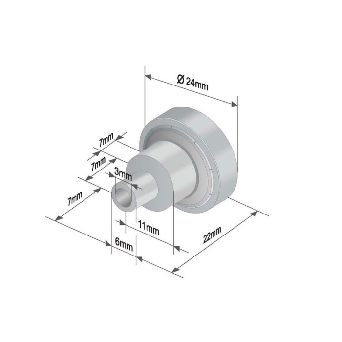 Roof roller with Bearing 609cs