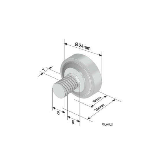 Roof roller with Bearing 609e