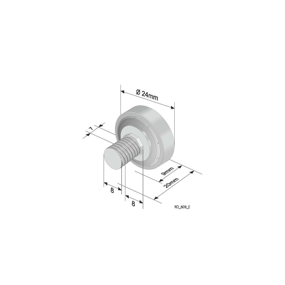 Roof roller with Bearing 609e