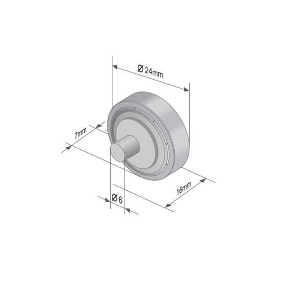 Roof roller with Bearing 609NZ