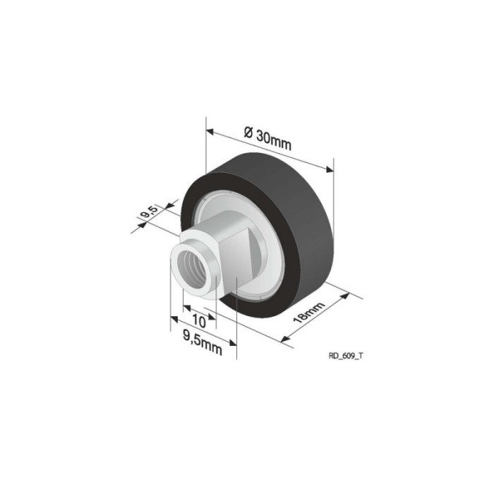 Roof roller with Bearing 609T