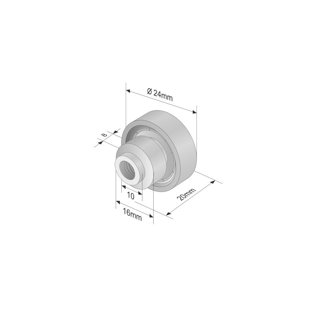 Roof roller with Bearing 628 MVT