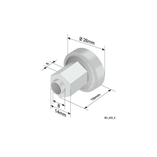 Roof roller with Bearing 629K