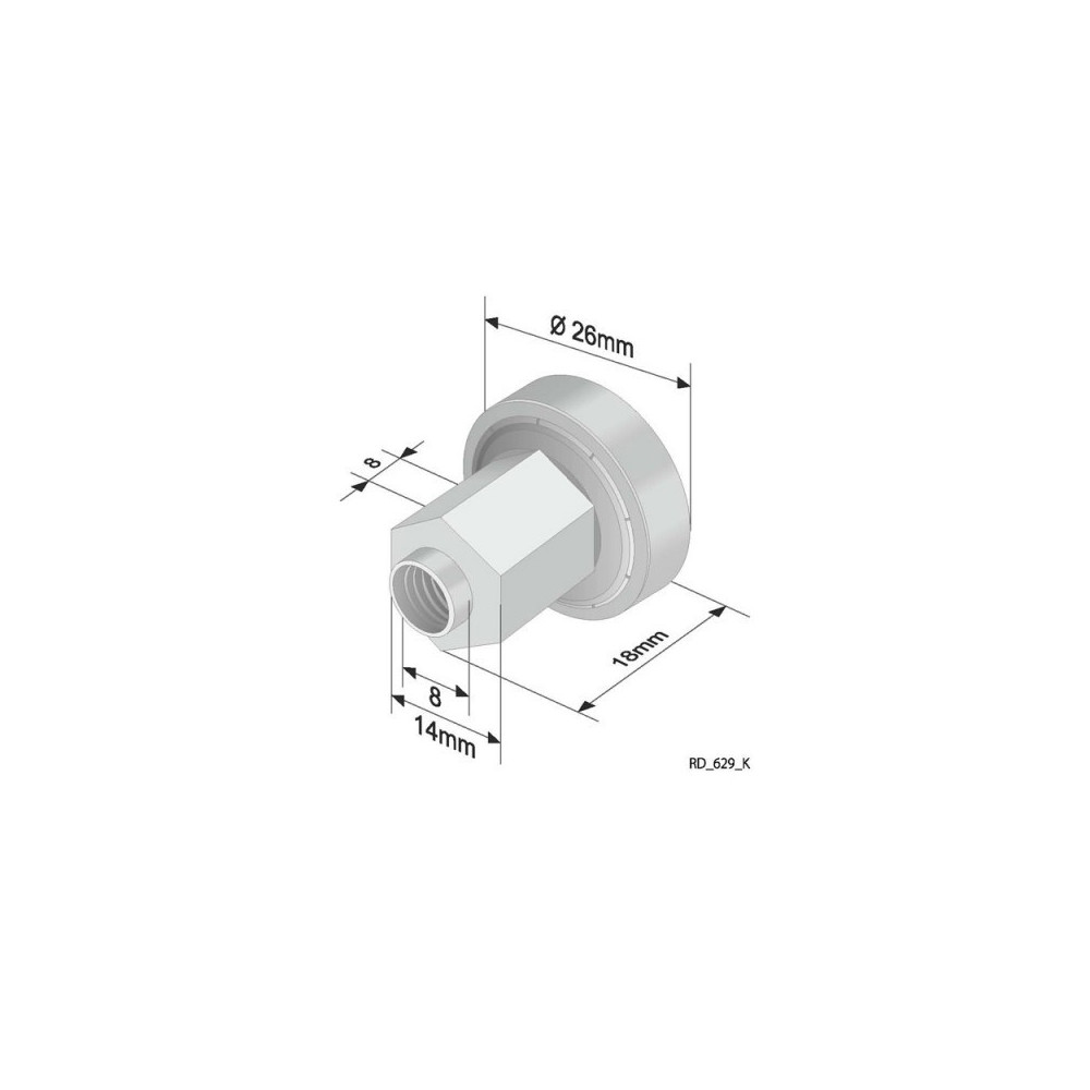 Roof roller with Bearing 629K