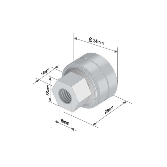 Roof roller with Bearing 2609EK