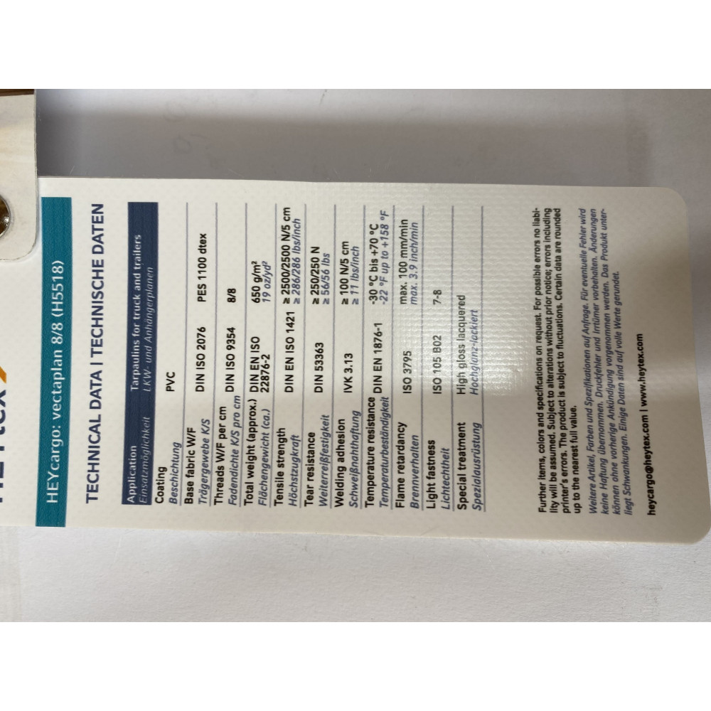Tarpaulin materials from HEYTEX