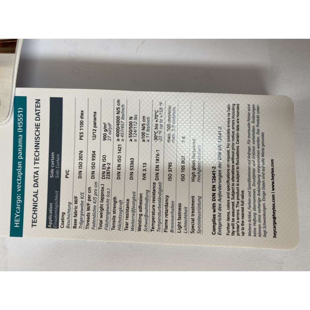 Tarpaulin materials from HEYTEX