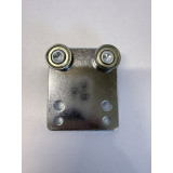 Tandem roller for curtain with rivet mountings