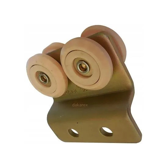 Tandem roller for curtain with rivet mountings