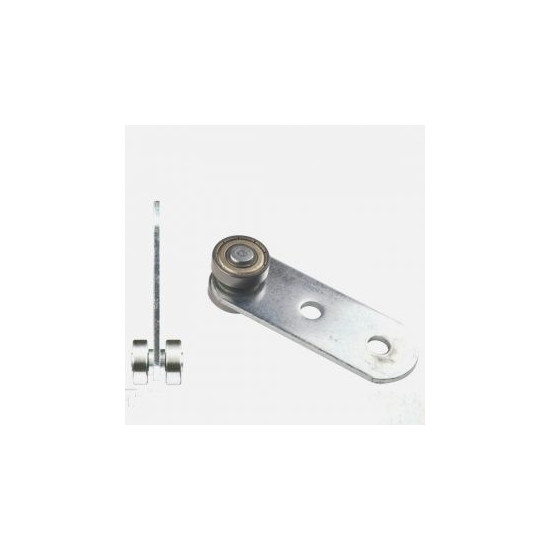 Roller made of galvanized steel with ball bearing